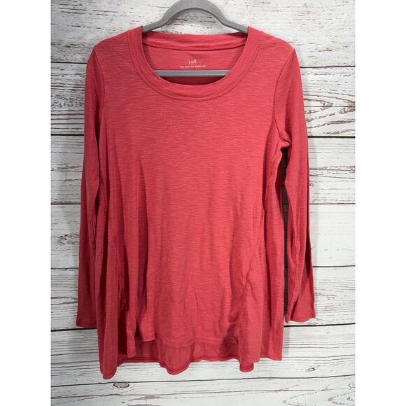 J.Jill Coral Pima Scoop Neck Elliptical Tunic Top Women's Small - Picture 1 of 13